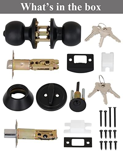 Lanwandeng 4-Set Entry Knobs Deadbolt