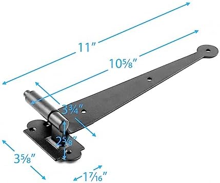 Black Offset Strap Hinges for Shutter 11