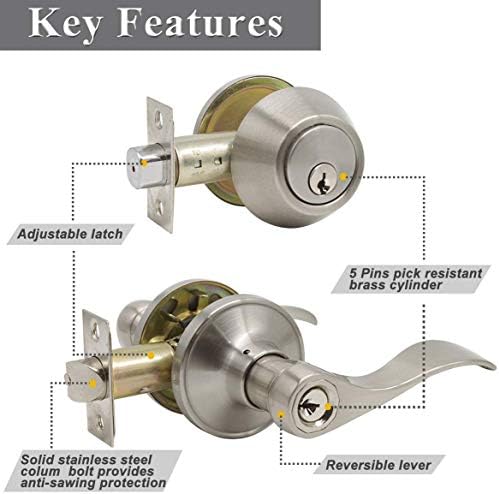 Probrico Door Handles Set - 6 Piece Pack