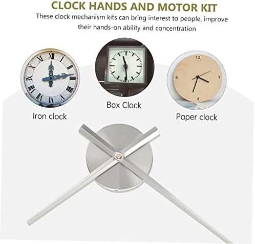 Precision Battery-Operated Clock Movement Kit with Silver Shaft and Handles