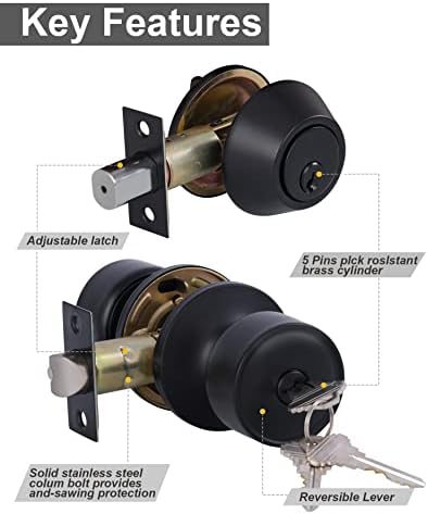 Secure and Modern Entry Door Set