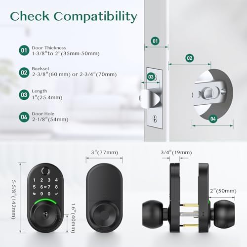 Secure Smart Door Lock with Keypad Keyless Entry for Your Home