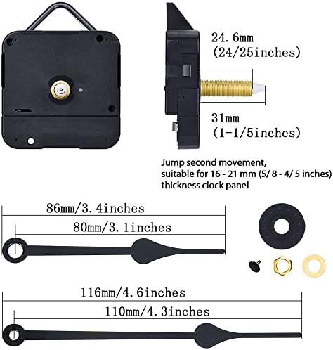 Muddled Long Shaft Clock Movement Premium Quality Easy to Replace