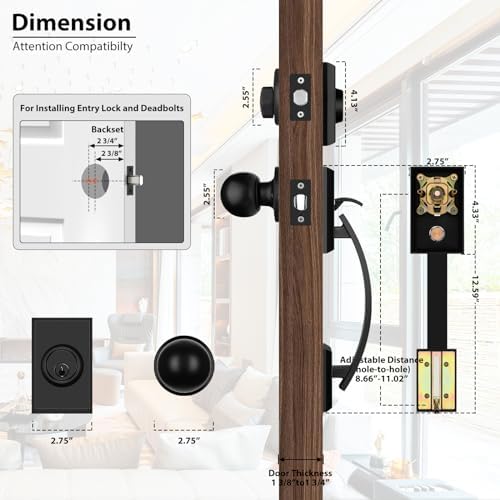 Secure Reliable Front Door handle Set for Entry Door Locks