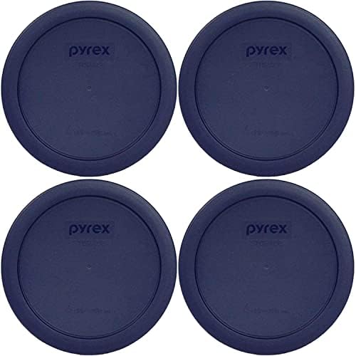 Pyrex Original 4-Cup Blue Lids dishwasher safe made in the USA