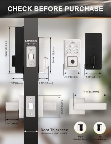 Tinewa Square Keyless Entry Door Lock