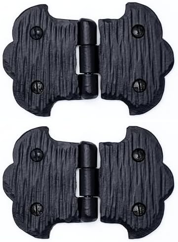 2-Pack Black Wrought Iron Door Hinges