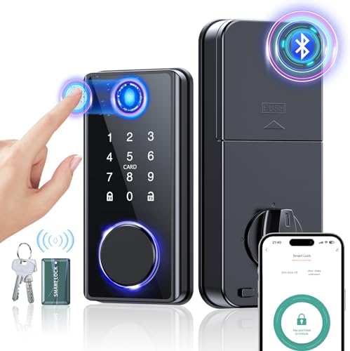 PSOS Smart Deadbolt Lock for Front Door with Keyless Entry