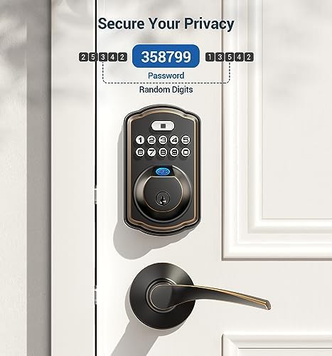 Fingerprint Keypad Door Lock Secure Electronic Keypad Deadbolt