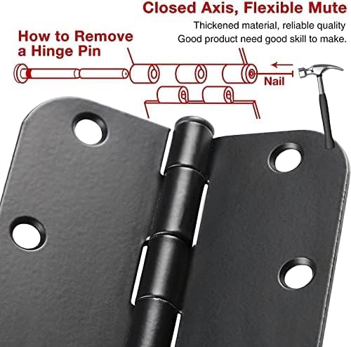 Matte Black Door Hinges 35-inch