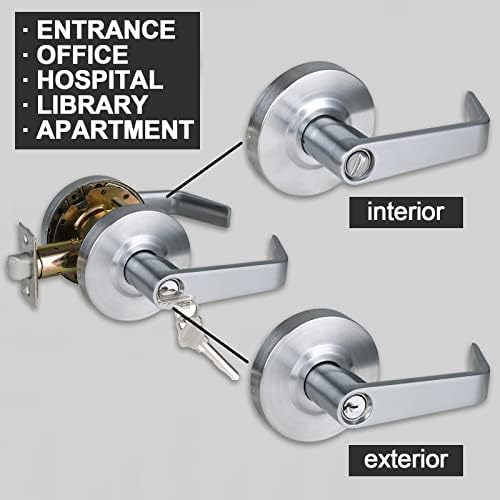 Heavy Duty Commercial Door Lock SATIN Chrome Finish ADA Compliant