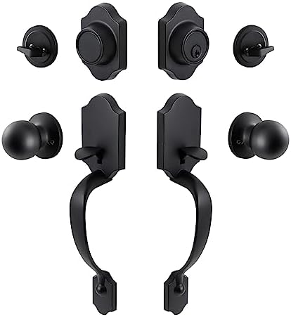 Upgraded Entry Door Lock Set with Matte Black Finishes