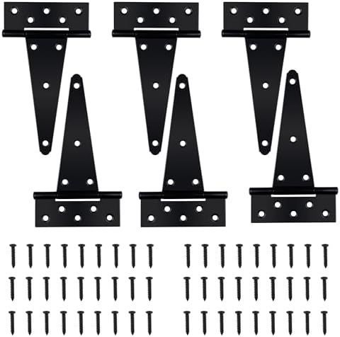 Auxdee 6-Pack 8 Rust-Resistant Durable Shed Door Hinges for Heavier Use