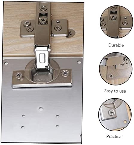 Artibetter Stainless Steel Hinge Repair Plate 4-Pack for Furniture Eroding Hinges