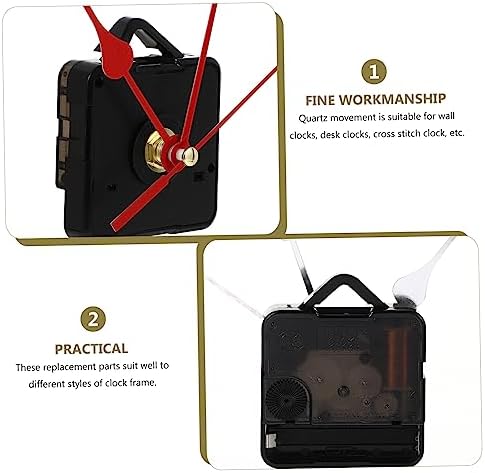 ORFOFE Quartz Clock Hands Movement Kit Red Spade Design for Home Clocks