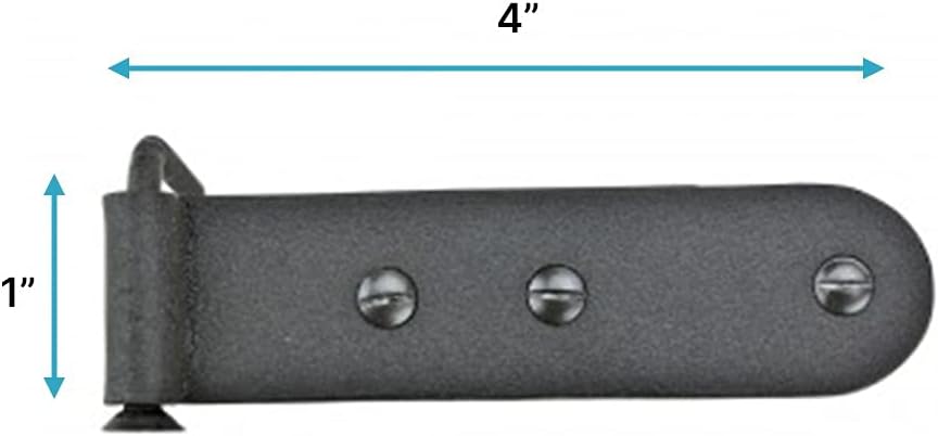 Renovators Supply 6-Piece Black Wrought Iron Gate Hinges