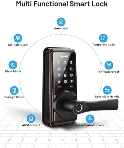 Zowill Smart Door Lock with Fingerprint Entry