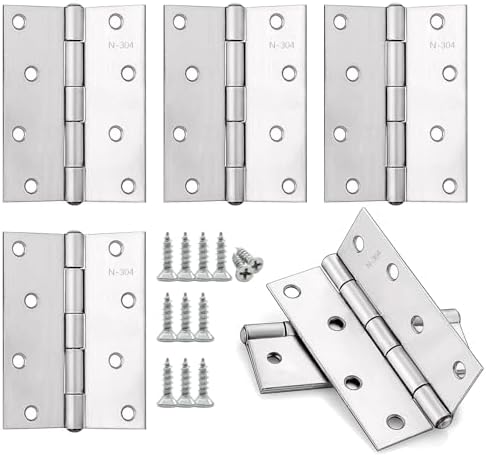 Sturdy Stainless Steel Door Hinges 48 PCS 4 Inch