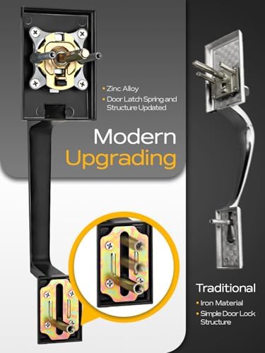 Front Door Handle Set with Deadbolt