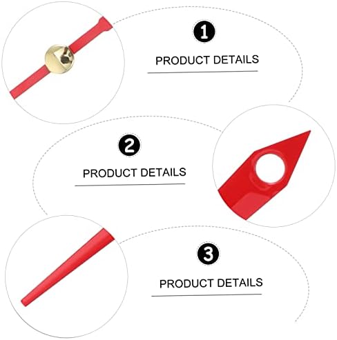 BESTYASH Red 10-Pointer Clock Mute Replacement Hands