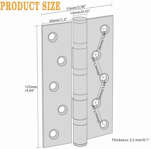Alise Matte Black Door Hinges