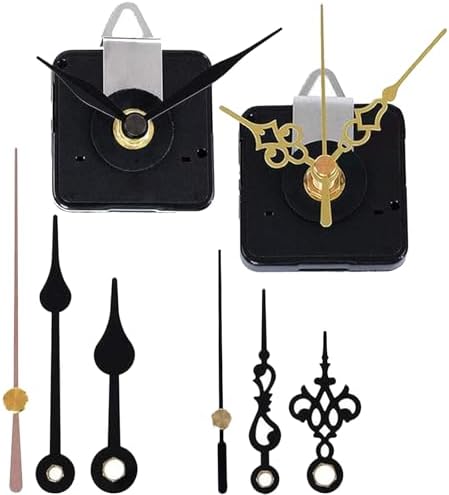 2-Pack Clock Movement Mechanism with 4 Short Clock Hands Kit