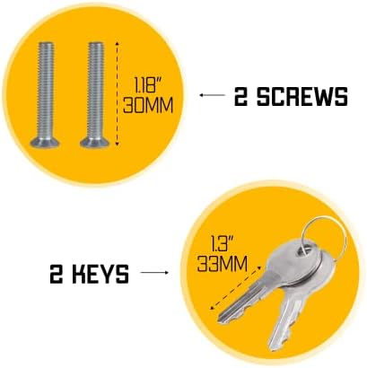 Garage Door Handle Lock Kit with Two Keys