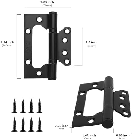 GoldenWarm 18-Piece Non-Mortise Hinges for Interior Doors