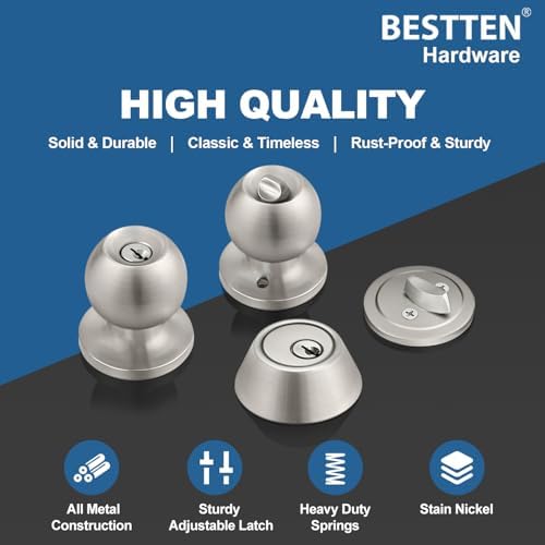 Easy-Installation Door Knob Deadbolt Set