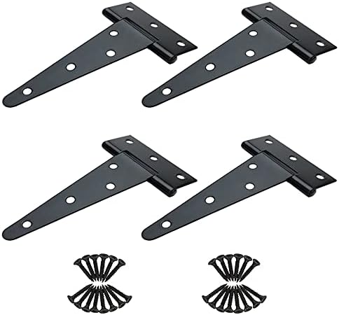 Rustproof 4-Inch T Strap Door Hinges for Barns Yards