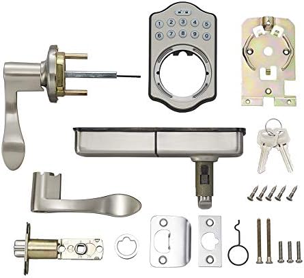 Lock Effortlessly with SATIN Nickel Door Lock and Keypad Entry