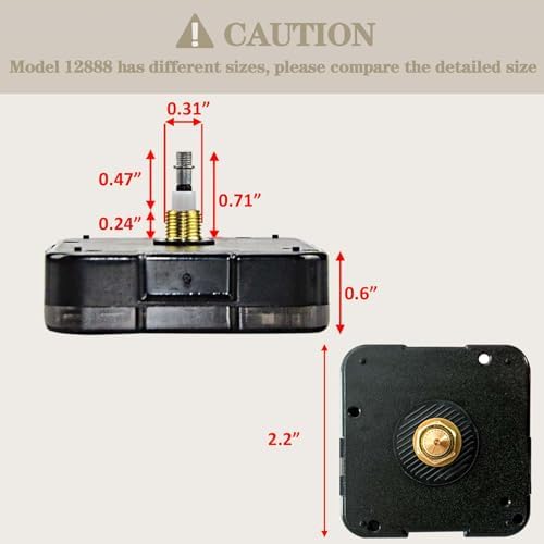 VANGOLD Quartz Wall Clock Repair Kit - Easy to Assemble