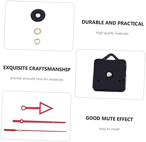 Veemoon Red Clock Hands and Mechanism Kit for DIY