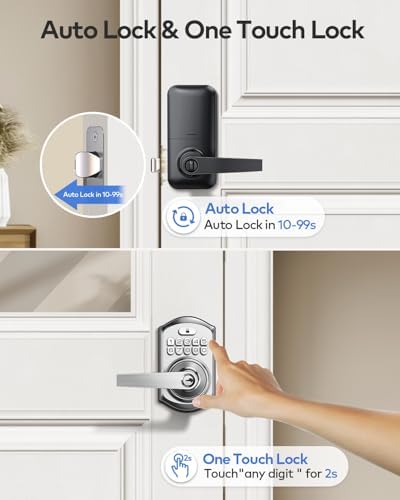 Keyless Entry Door Keypad Front Door Lock with Handle