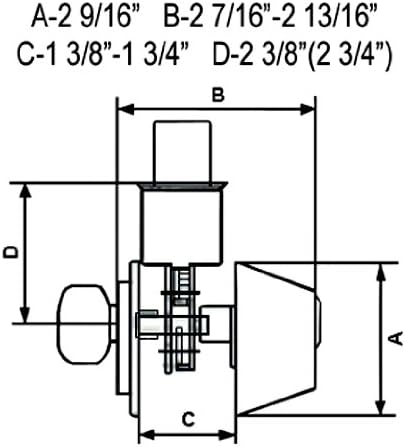 EBuilderDirect Dark Oil Rubbed Bronze Knob with 6093DBR Key