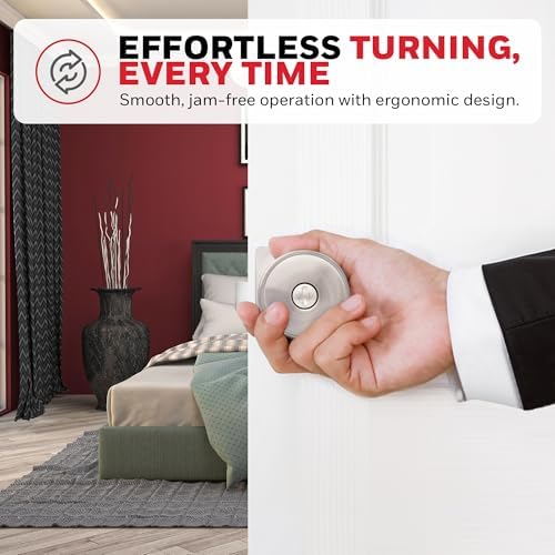 Sleek Nickel-Finished Privacy Door knob