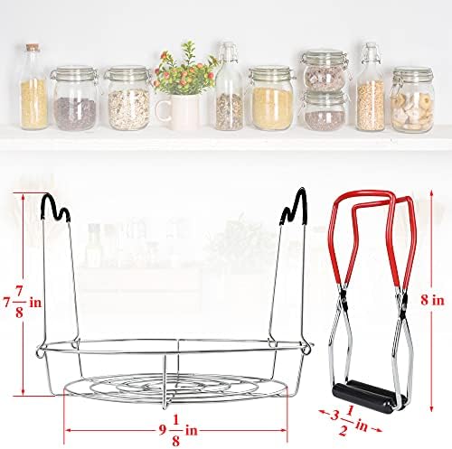 Sturdy 12-inch Stainless Steel Canning Rack with Ergonomic Handles