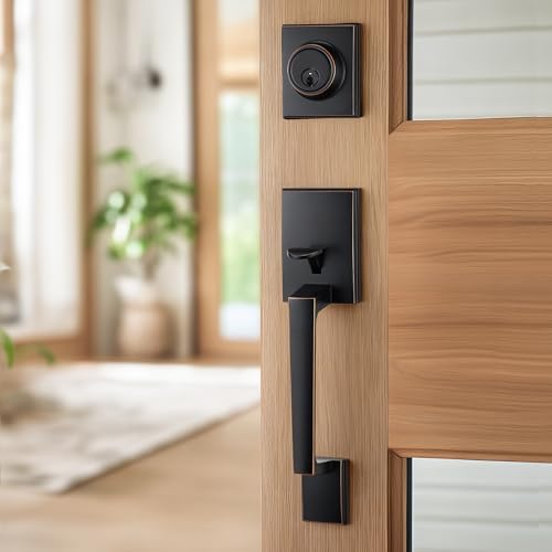 Oil-Rubbed-Bronze Front Door Handle