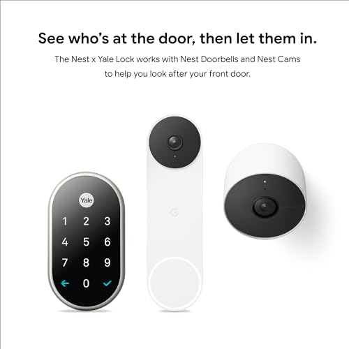 Google Nest Yale Smart Lock - Secure Front Door Entry