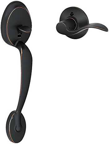 Aged Bronze Left-Handed Door Handle Set