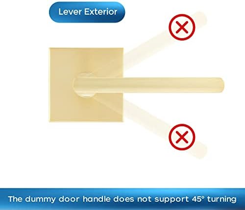 10-Piece Set of Leydebong Dummy Door Handles in Satin Brass