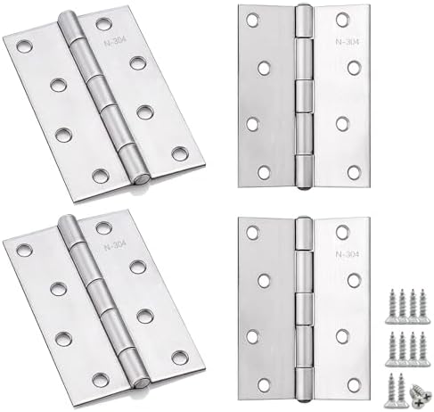Sturdy Stainless Steel Door Hinges 48 PCS 4 Inch