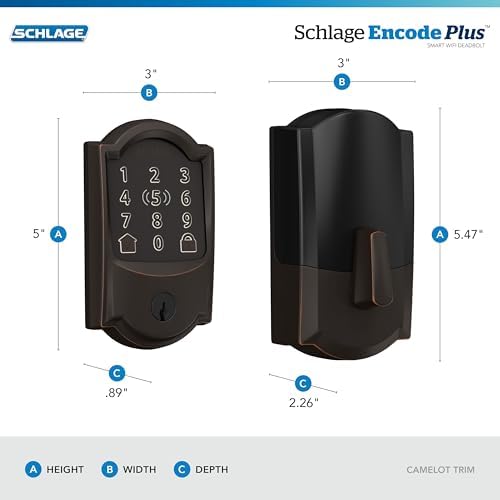 SCHLAGE BE499WB CAM 716 WiFi Smart Lock