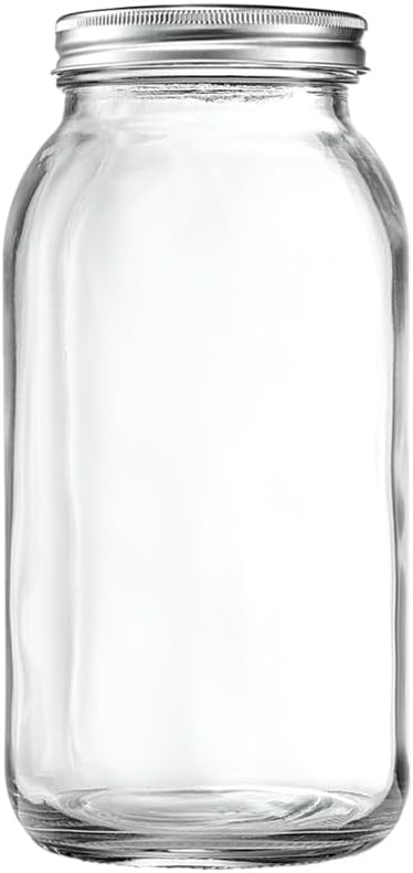 Gling 64 oz Wide-Mouth Glass Mason Jar