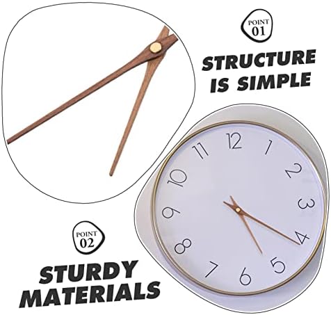 Sturdy DIY Wall Clock Parts 5 Set Walnut Wood and Copper Clock Mechanisms