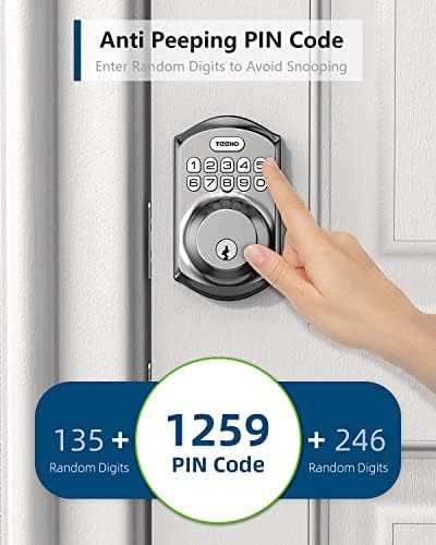 Smart Deadbolt Lock with Keypad for Front Door Keyless Entry Security