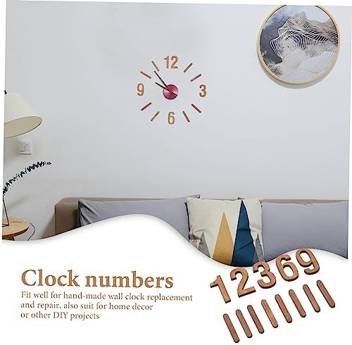 EXCEART Roman Numeral Digital Wall Clock DIY Wood Panel with Glue Included