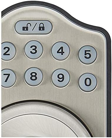 Lock Effortlessly with SATIN Nickel Door Lock and Keypad Entry