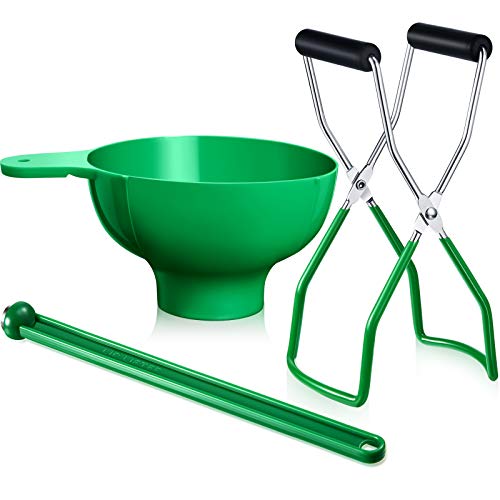 Canning Essentials Kit with Jar Lifter Wide Mouth Funnel Magnetic Lid Wand
