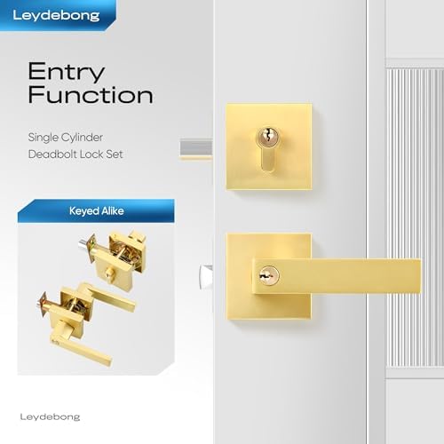 High-Quality Door Handle and Deadbolt Set for Home Office Use